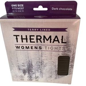Thermal tights, dark brown